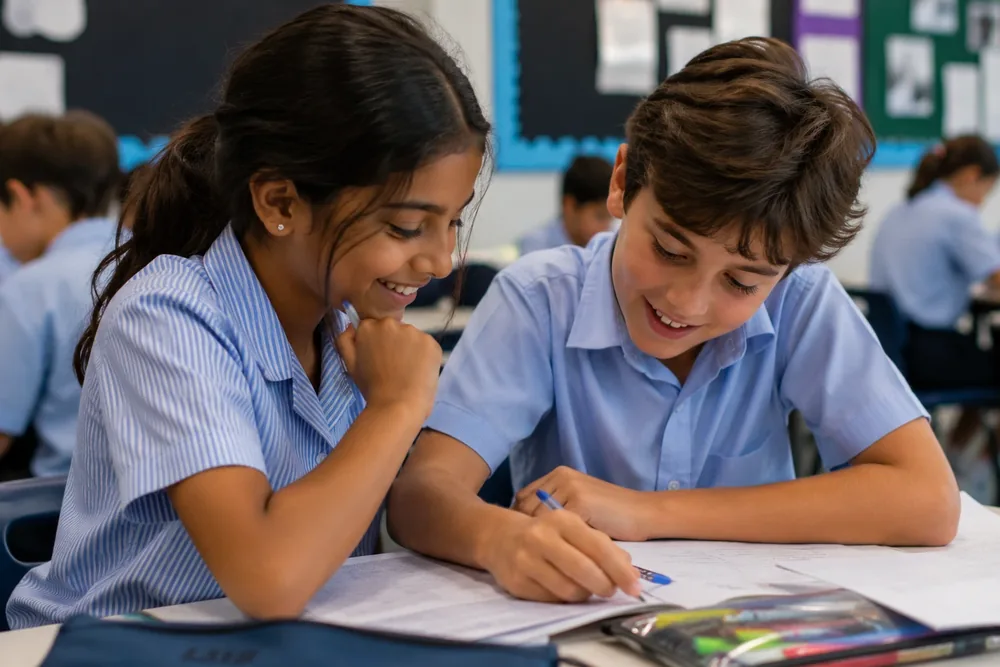 Students being recognised during a lesson